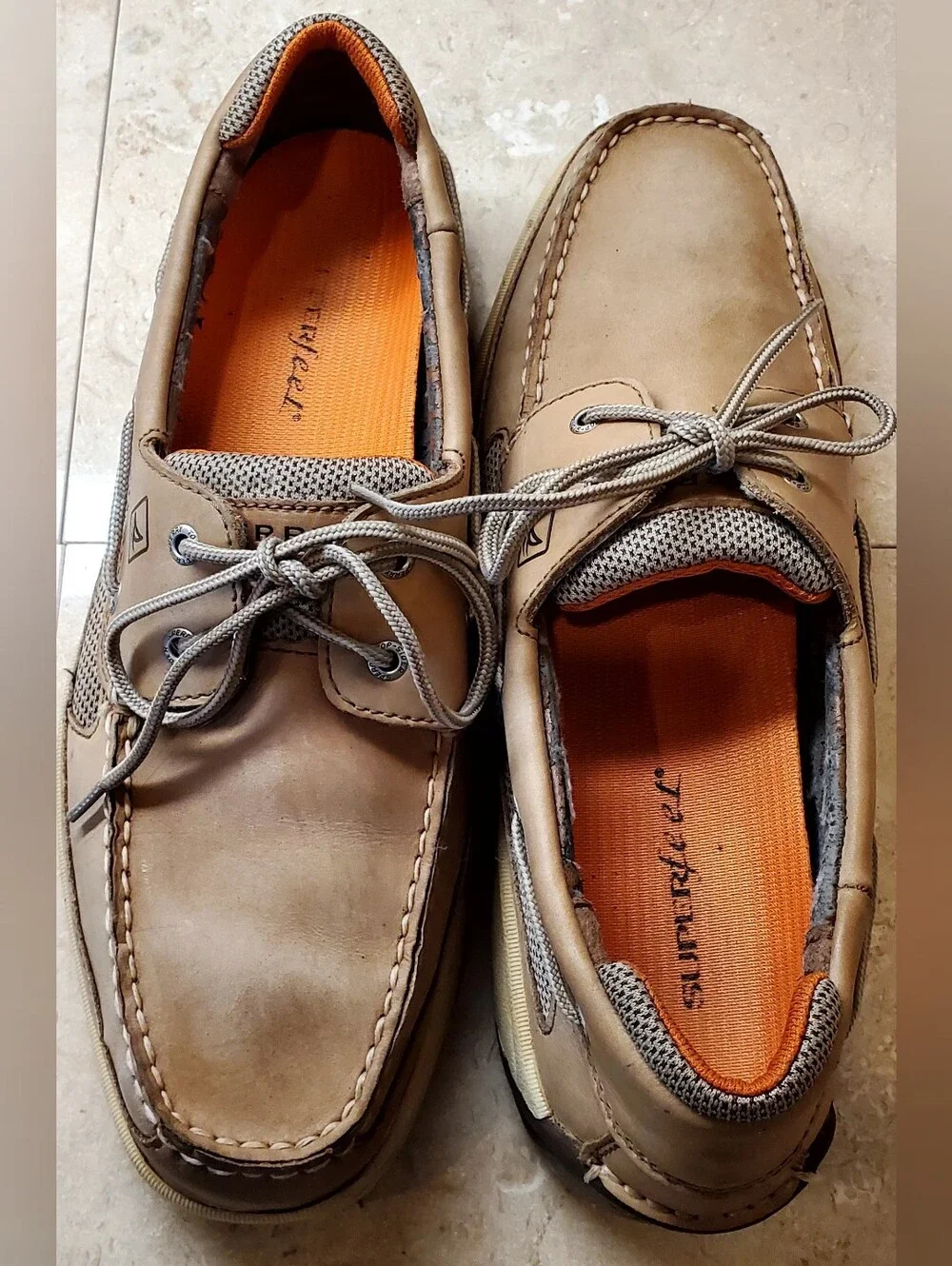 Sperry 0777924 Men's Lanyard Tan Leather Boat Shoe - 13M (Not Perfect Inside)